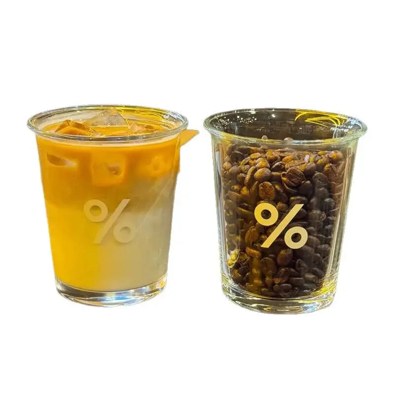 Coffee Cup Curled Latte Cups Household Glass Drinkware Juice Milk Simple Mug Transparent Water Bottles Glassware Cups Coffeeware