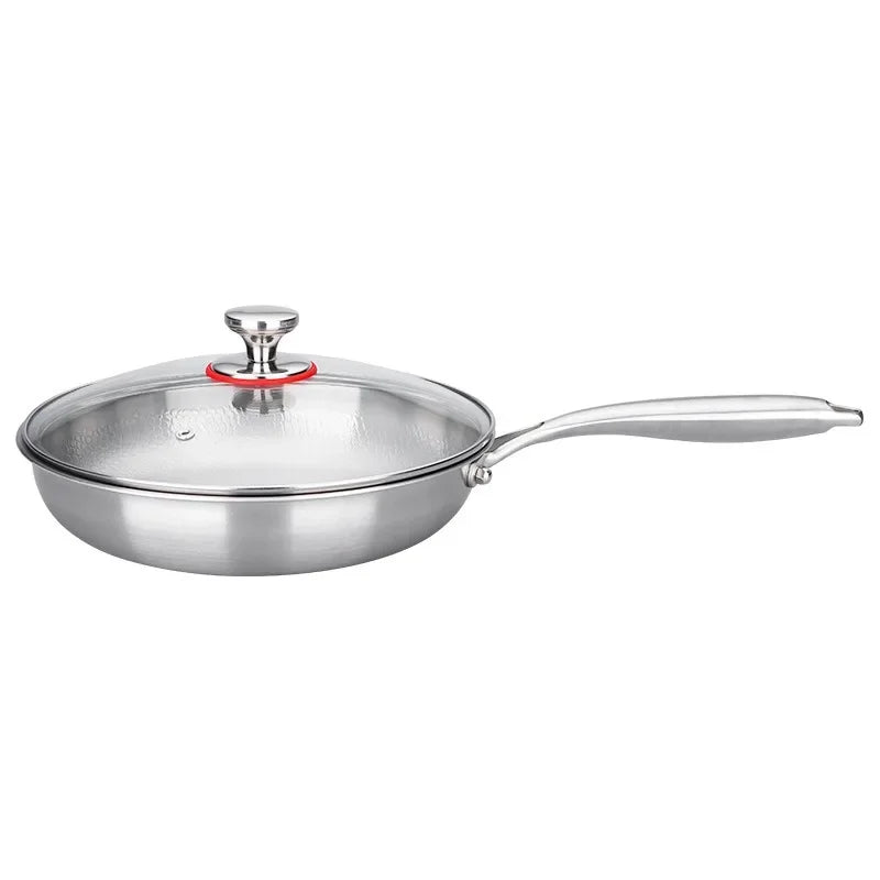 German flat bottomed pan titanium non stick hammer pattern steak pot zero coating kitchen household titanium pot