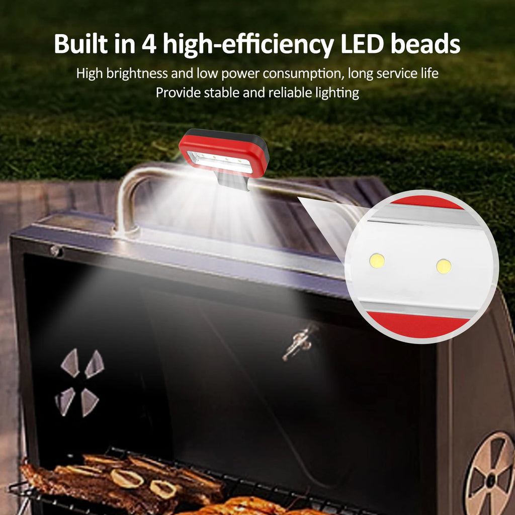 Barbecue LED Lamp Heat Resistant Grill Light Dimmable BBQ Tool Accessories Protable BBQ Lamp for Camping Riding Night Fishing
