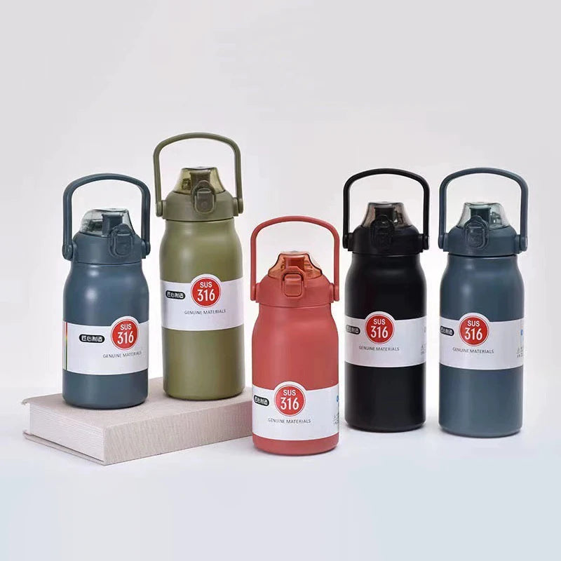 1700mL Portable Vacuum Mug Thermos Insulated Cup Tumble Large Capacity Thermal Thermo Water Bottle Stainless Steel Thermo Bottle