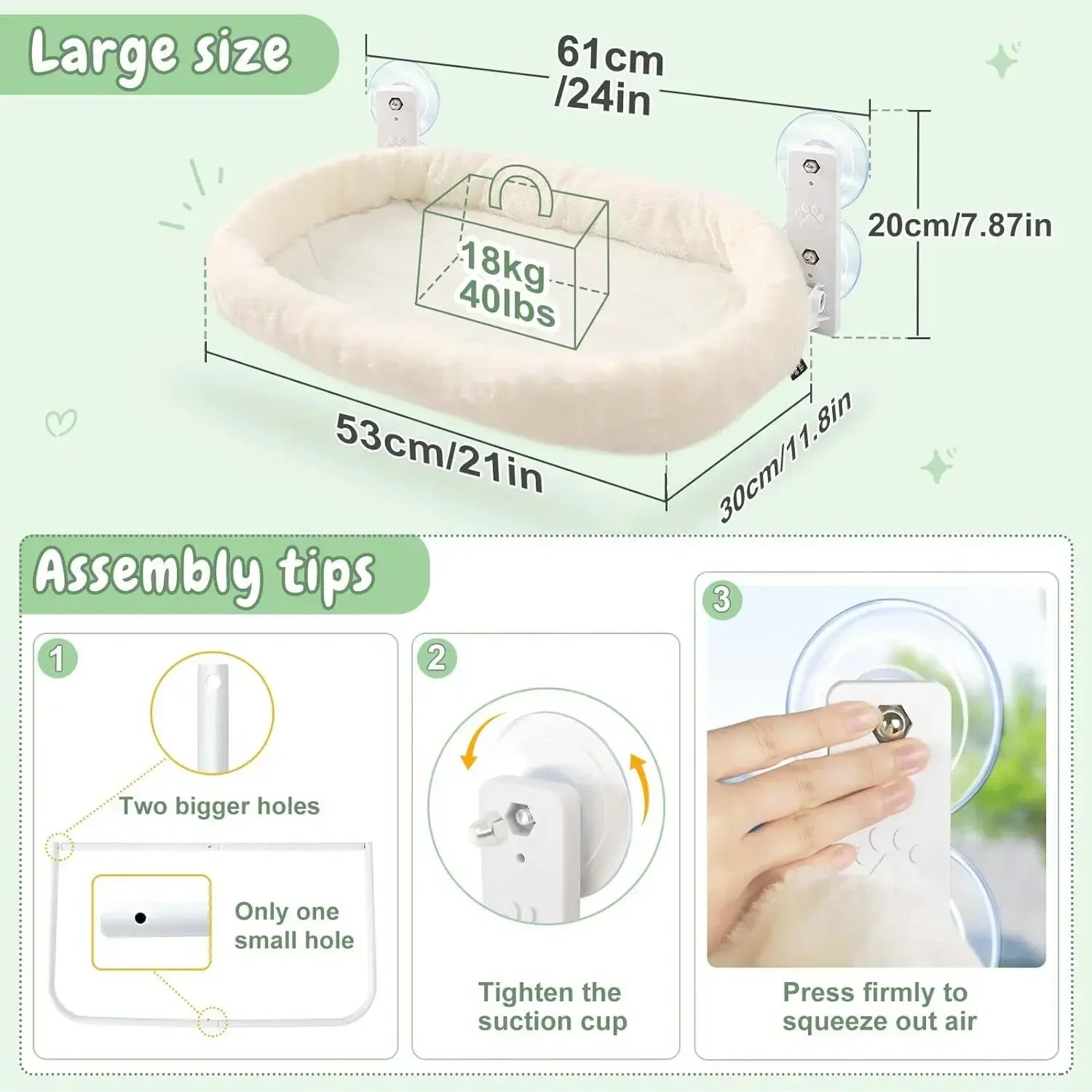 Cat Hammock Window Habitat Cat Sunbathing Glass Hanging Suction Cup Balcony Pet Nest Foldable Pet Bed Cat Supplies Accessories