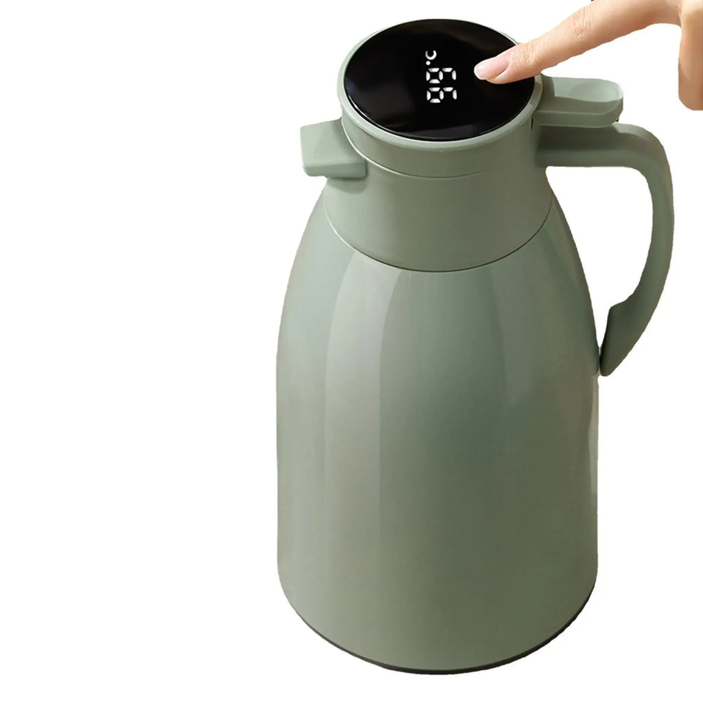 Kitchen Thermal Kettle Household Digital Display Coffee,1/1.3/2L Thermos Glass Liner Vacuum Flasks Large Capacity Water Bottle