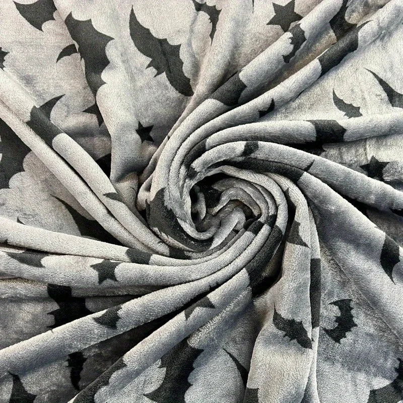 Blanket Gray Bat Blanket New Arrival Minimalist Design Soft Warm All Seasons Use Halloween Home Decor Gift