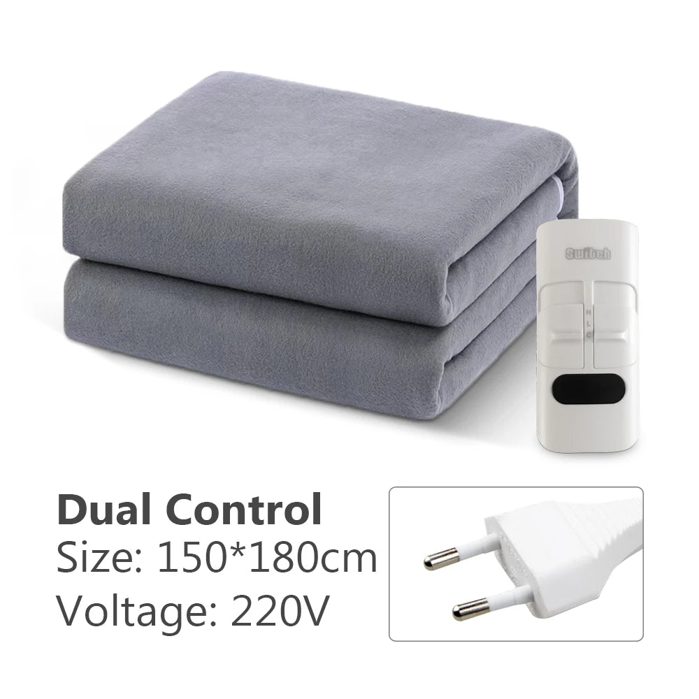 220V Electric Heating Blanket 70x150cm/120x150cm/150x180cm Thicker Heater Heated Blanket Winter Warm Thermostat Heated Pads