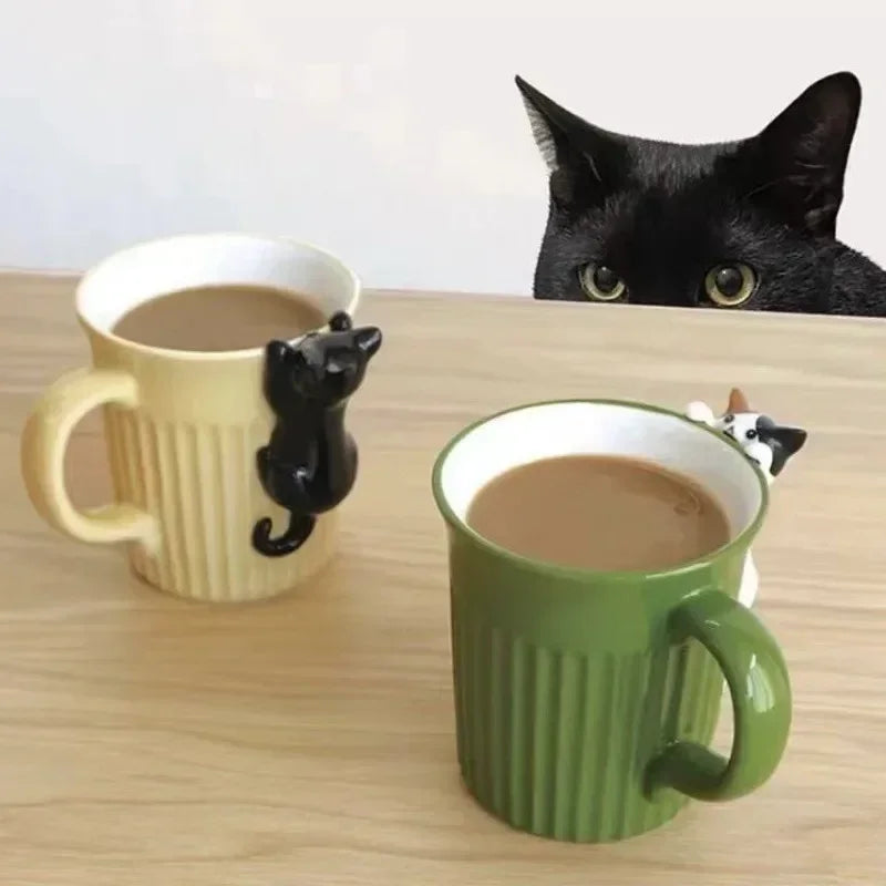 Lovely Cat Mug –Cute Ceramic Coffee Cup With Cat Design For Animal Lovers Cup For Hotel/Restaurant/Office for restaurants/cafes