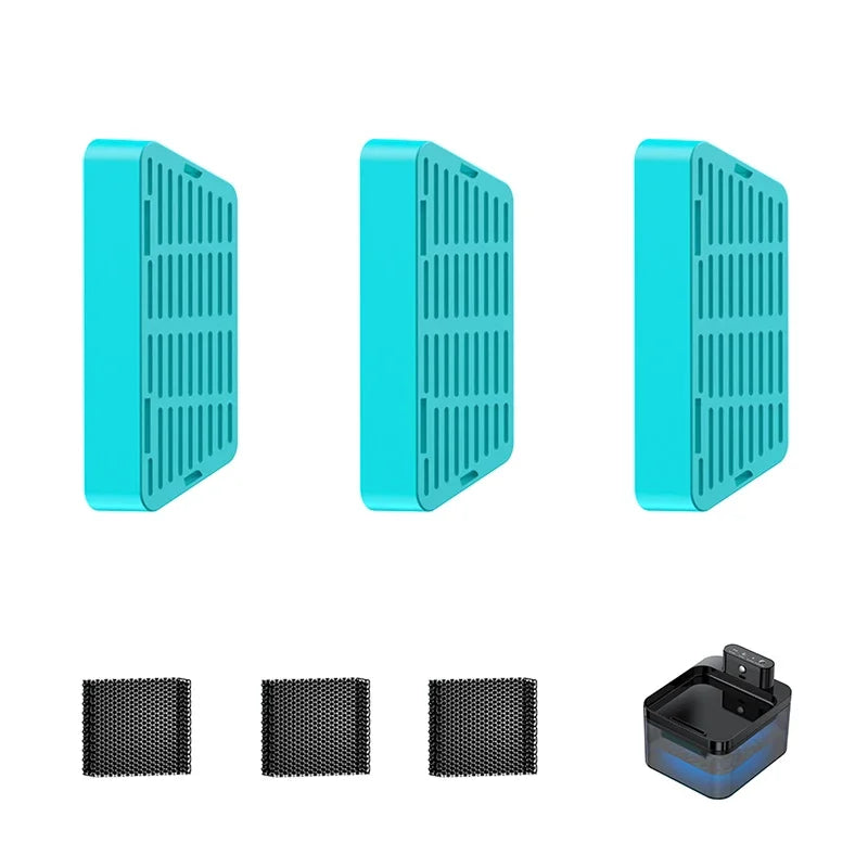 ROJECO Water Fountain Replaceable Filter For 2.2L Wireless Cat Water Foutain Filters Cats Drinkers Pet Water Purifier Filters