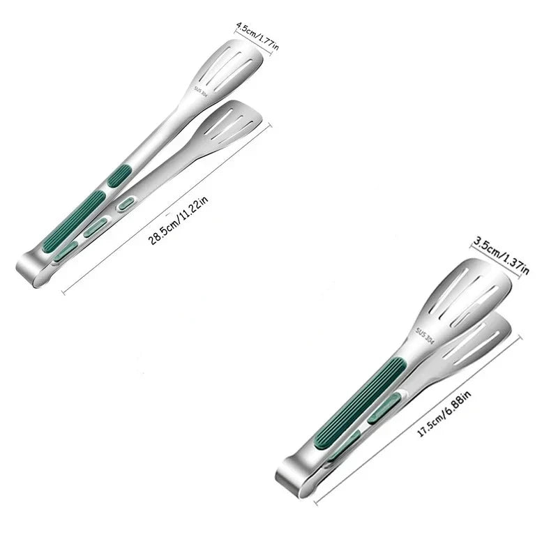 1pc Non Slip Stainless Steel Food Tongs Meat Salad Bread Clip Barbecue Grill Buffet Clamp Cooking Tools Kitchen Accessories