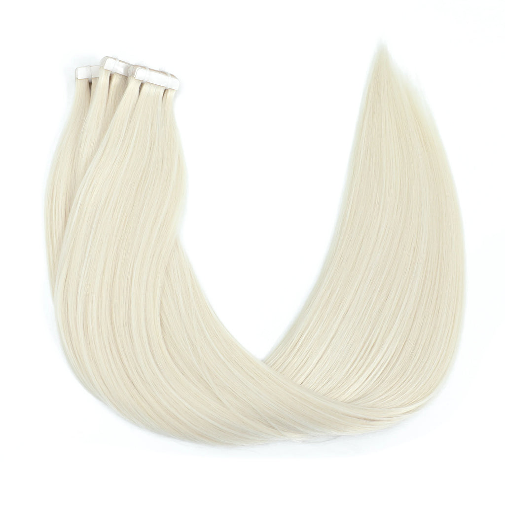Synthetic Tape In Hair Extensions Straight White Double Sided Invisible Natural Tape in Hair High Temperature Fiber For Women