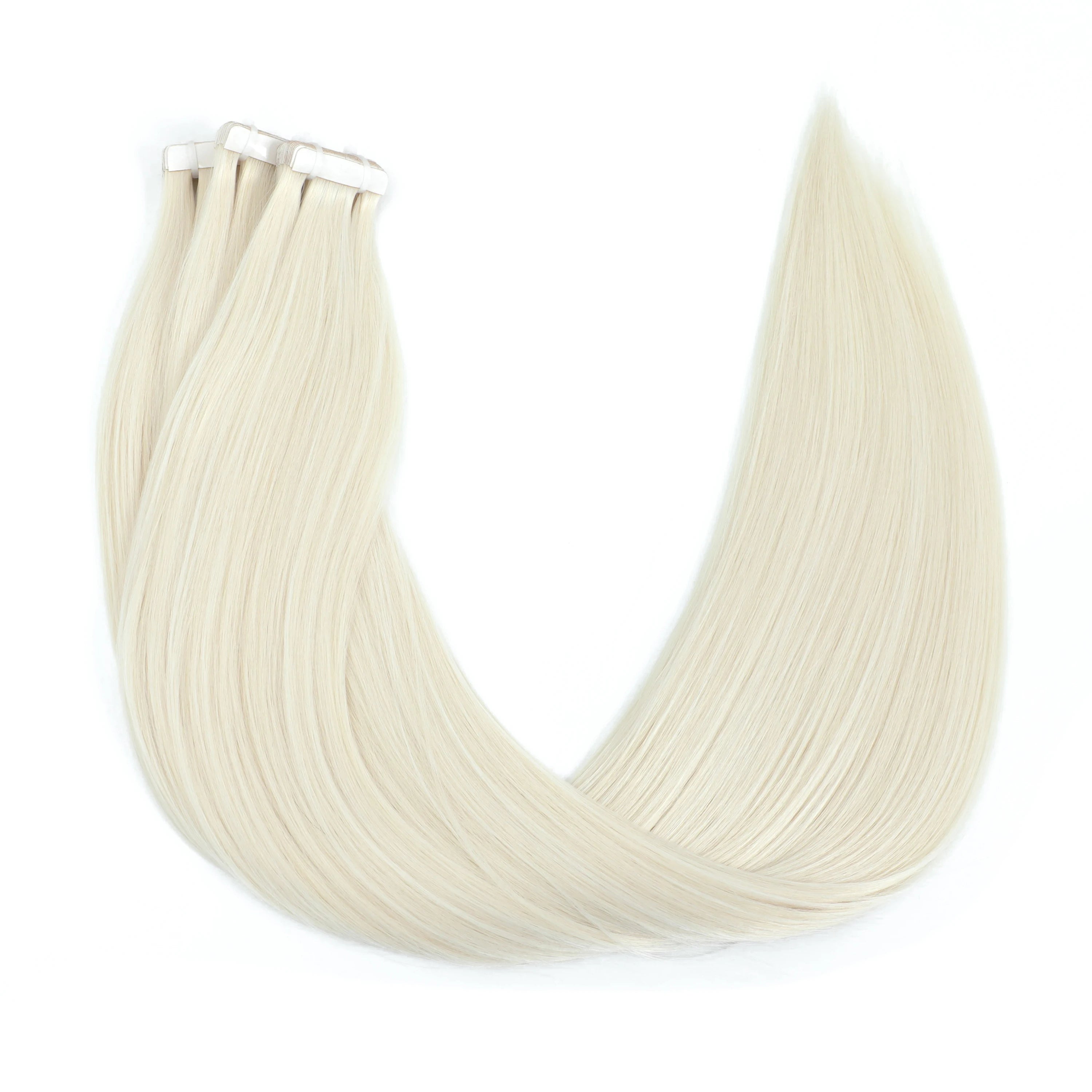 Synthetic Tape In Hair Extensions Straight White Double Sided Invisible Natural Tape in Hair High Temperature Fiber For Women