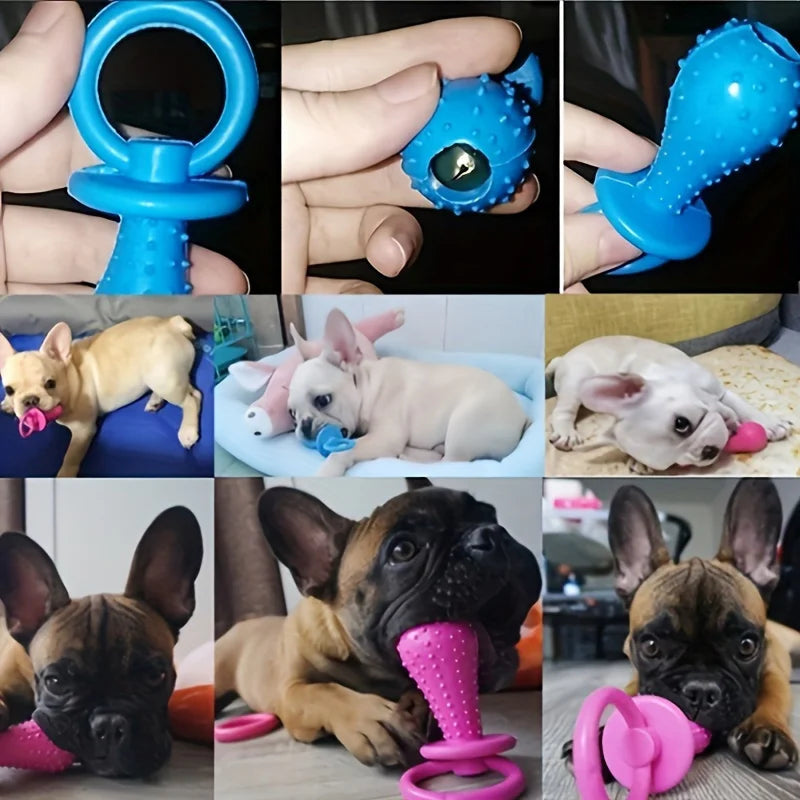 Three Dog Chew Toys Durable Rubber Dental Cleaning Interactive Training Aids for All Dog Sizes Required Anxiety Relief