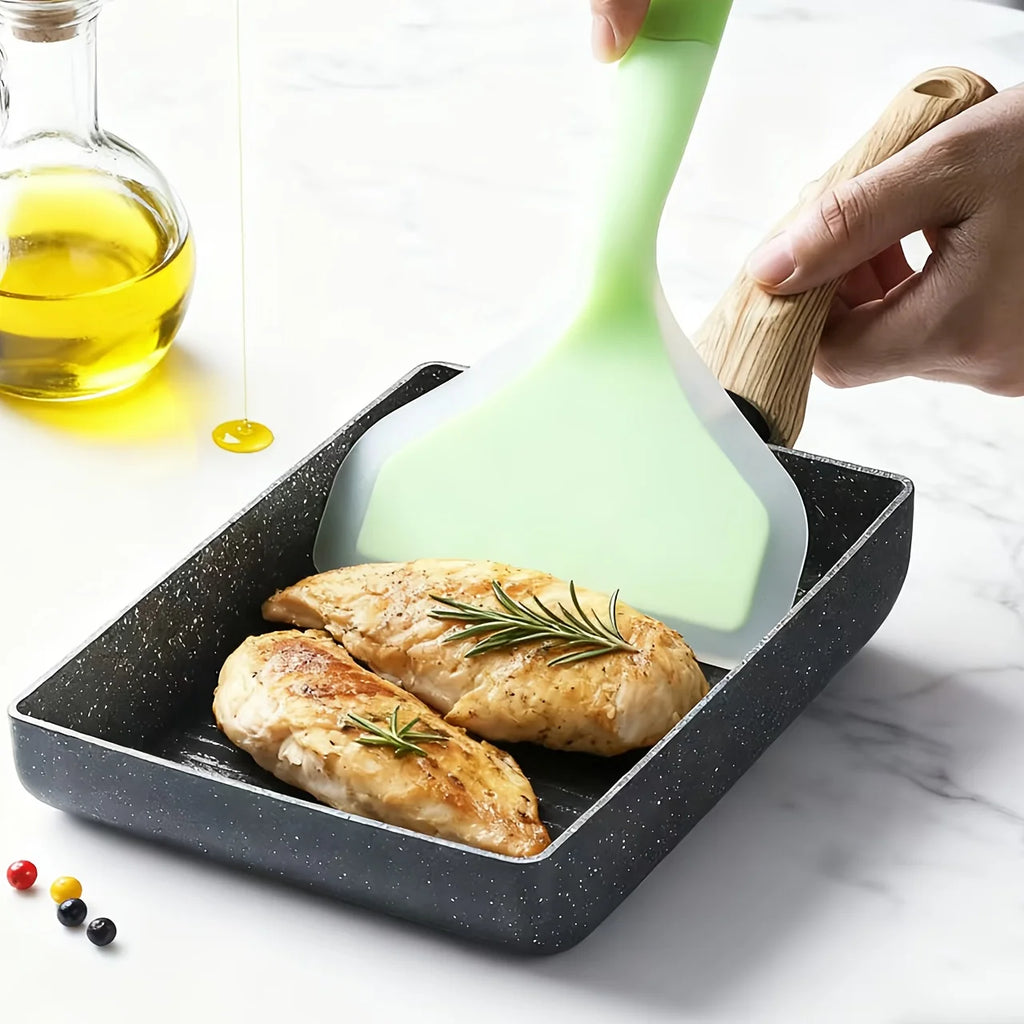 Silicone Spatula Household Egg Roll Spatula Heat-Resistant Non Stick Cooking Beef Meat Pancakes Kitchen Scrape Wide Pizza Shovel