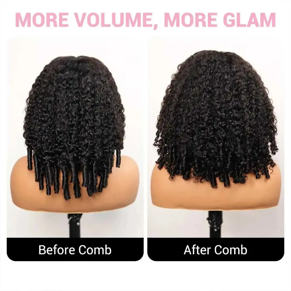 Burmese Curly Human Hair Wig 13x4 HD Transparent Lace Frontal Wigs Pre Plucked 250% Density Burmese Human Hair Wigs 28 Inch