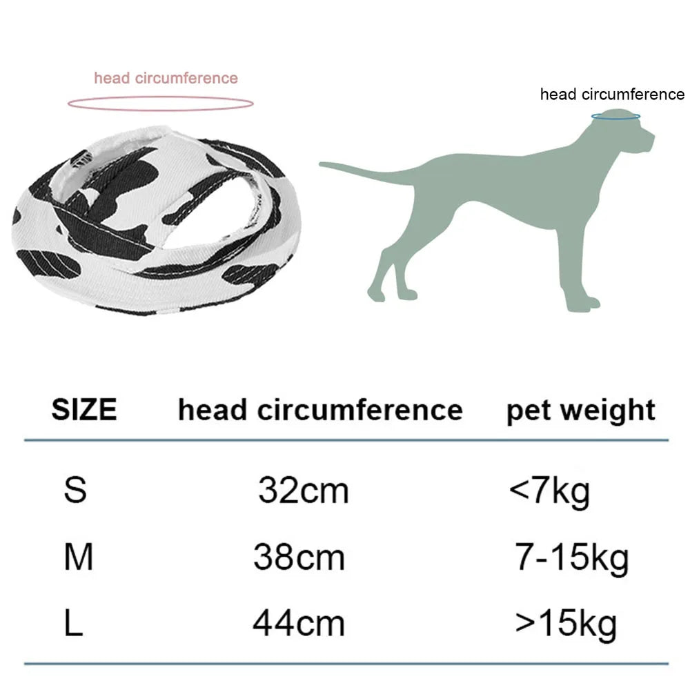 Canvas Dog Hat Summer Shade Breathable Cap for Dogs Puppy Cap Pet Bucket Hat Hat with Ear Holes Outdoor Travel Pet Accessories