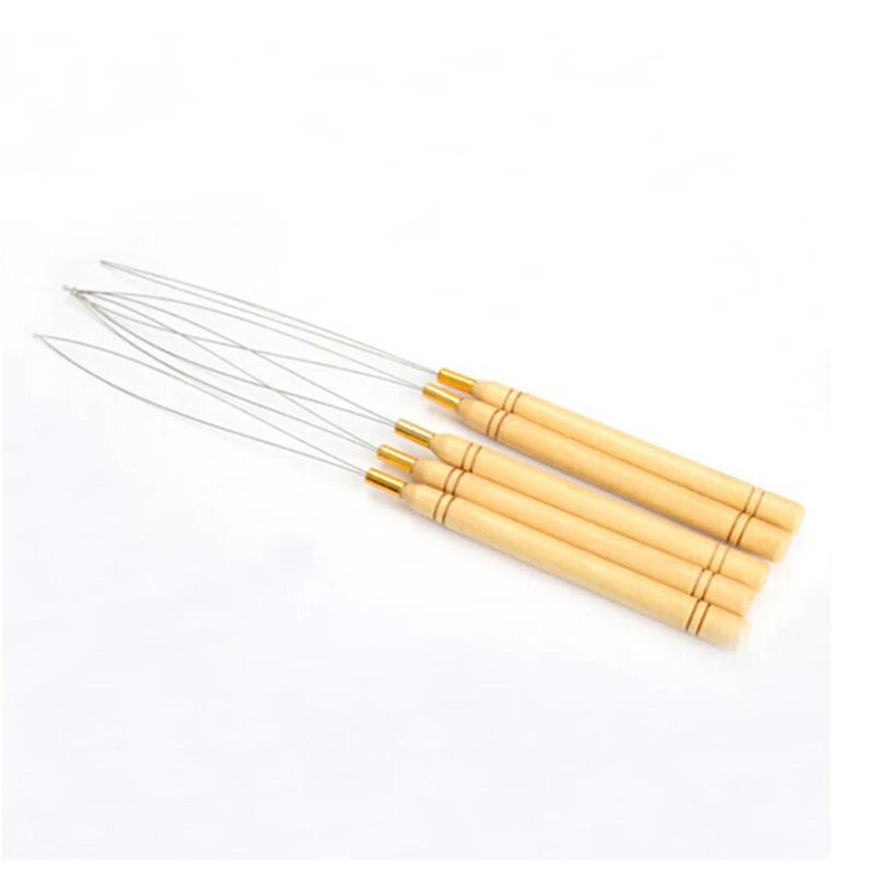 I-Tip Hair Extension Tool Kit with Pliers Pulling Hook Bead Device 100 Pcs 5mm Micro Links Rings Beads Set for Hair Extensions