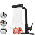 STARON Kitchen Faucets Gray Pull Out Rotation Waterfall Stream Sprayer Head Sink Mixer Brushed Nickle Water Tap Accessorie