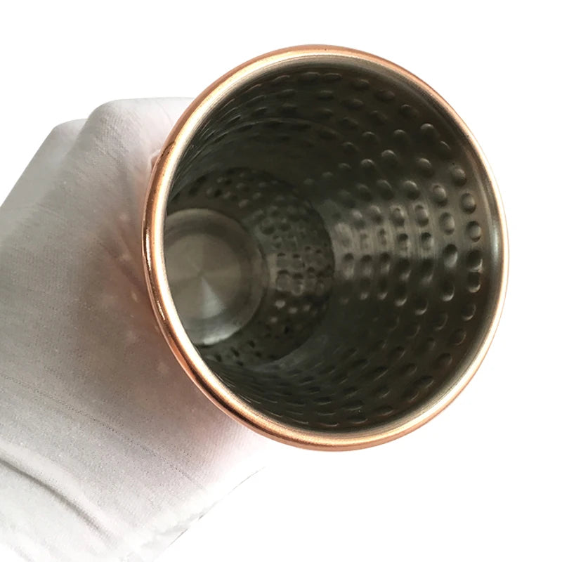 350ml Vintage Indian Cocktail Glass Cups, Metal Copper Plated Moscow Mule Mugs, Stainless Steel Beer Mug, Coffee Juice Drink Cup