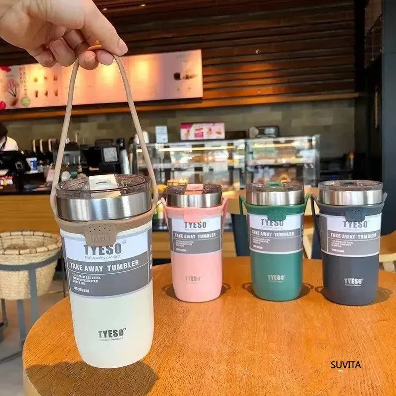 Tyeso 550/710ML Stainless Steel Coffee Mug Sports Water Bottle Car Insulated Cup Keeps Cold and Heat Thermal Mug Vacuum Flask