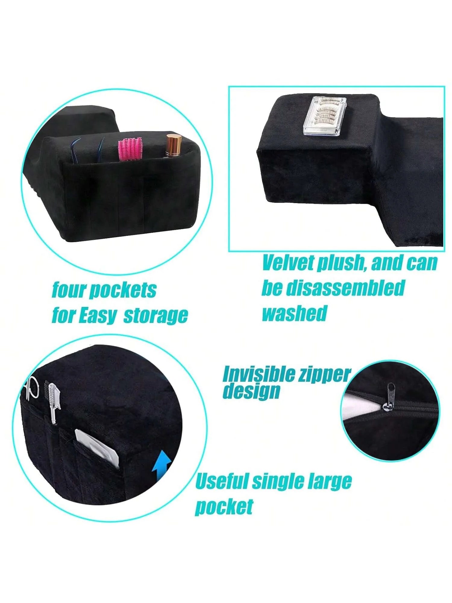 Lash Pillow for Eyelash Extension Memory Foam Ergonomic Curve Improve Cervical Soft Salon Pillows Makeup Lash Extension Supplies