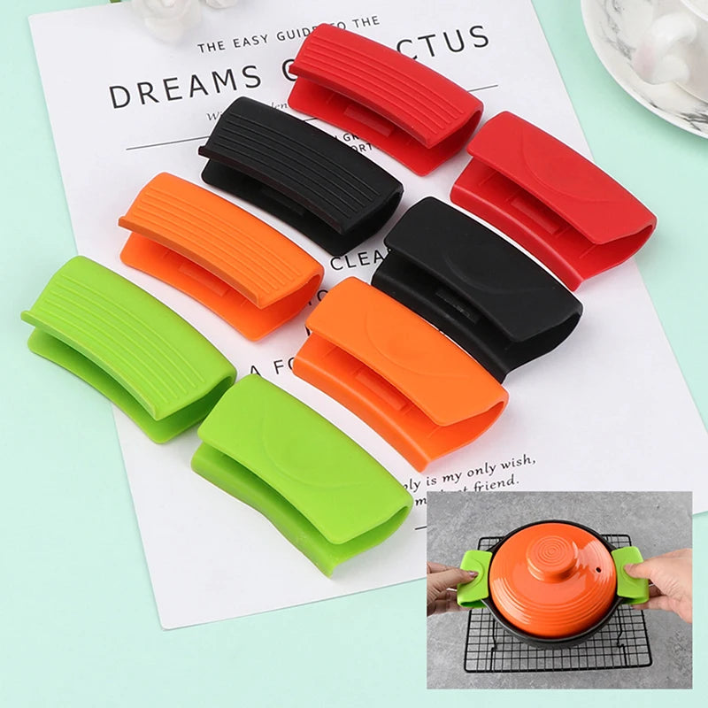 Grip Silicone pot Holder Sleeve Pot Glove Pan Handle Cover Grip Kitchen Tools