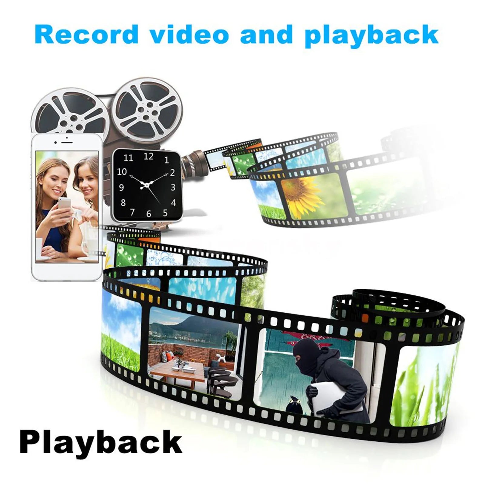 Security Camera DVR Recorder Set Night Vision Motion Detection Security Camera 8CH Hybrid Digital Video Recorder