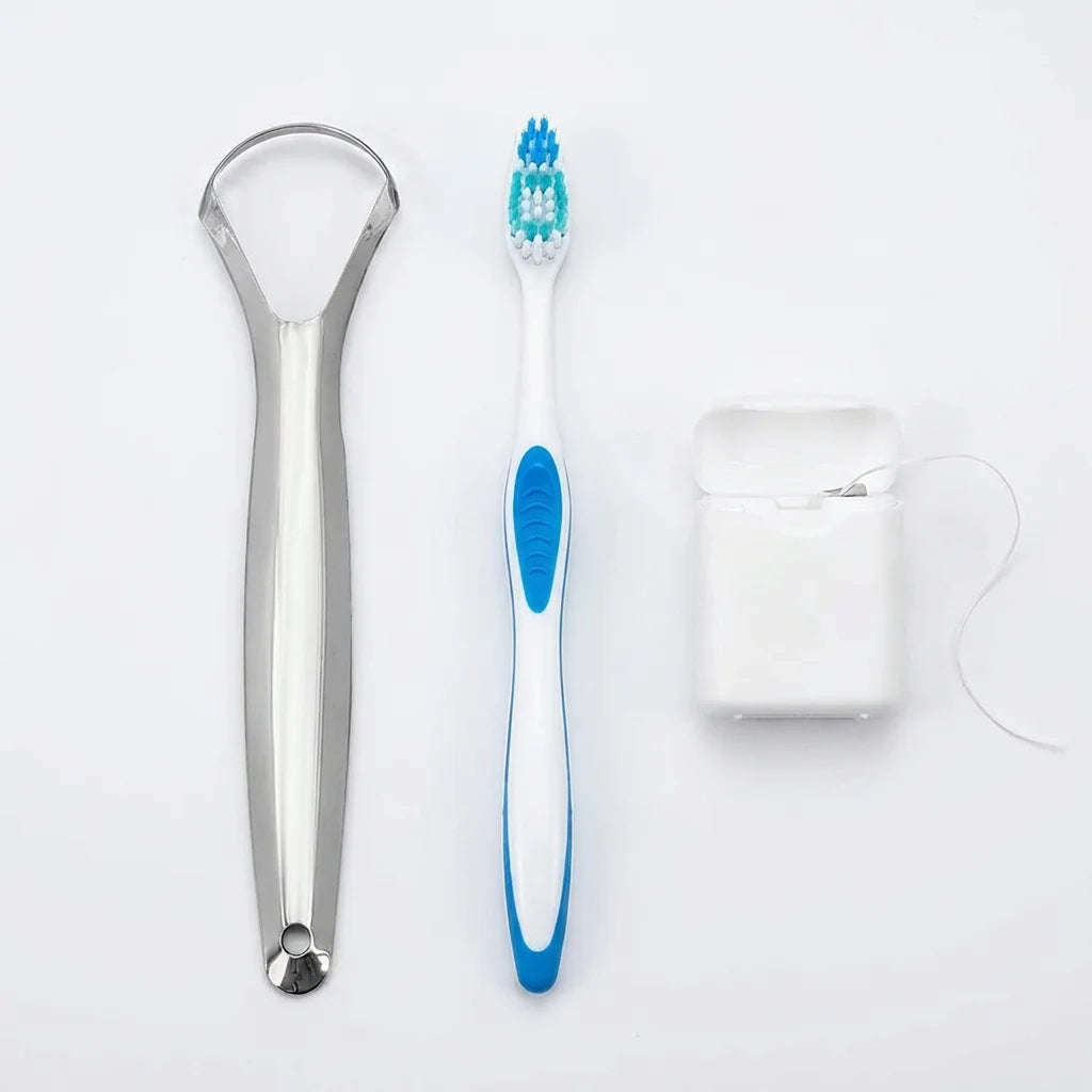 Stainless Steel Tongue Scraper - Oral Care Fresh Breath Tool for Daily Mouth Cleaning, Durable Hygiene Tongue Cleaner for Adults