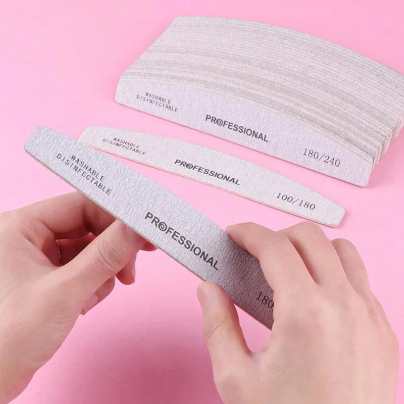 5-Piece Nail File Strips - Shape Nails, Smooth Edges, Remove Cuticles, Polish for Gel/Natural Nails