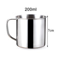 200-1100ml Drinking Mug Handle Design Stainless Steel Water Milk Coffee Tea Cup Camping Mug Home Travel Drinkware Water Cup