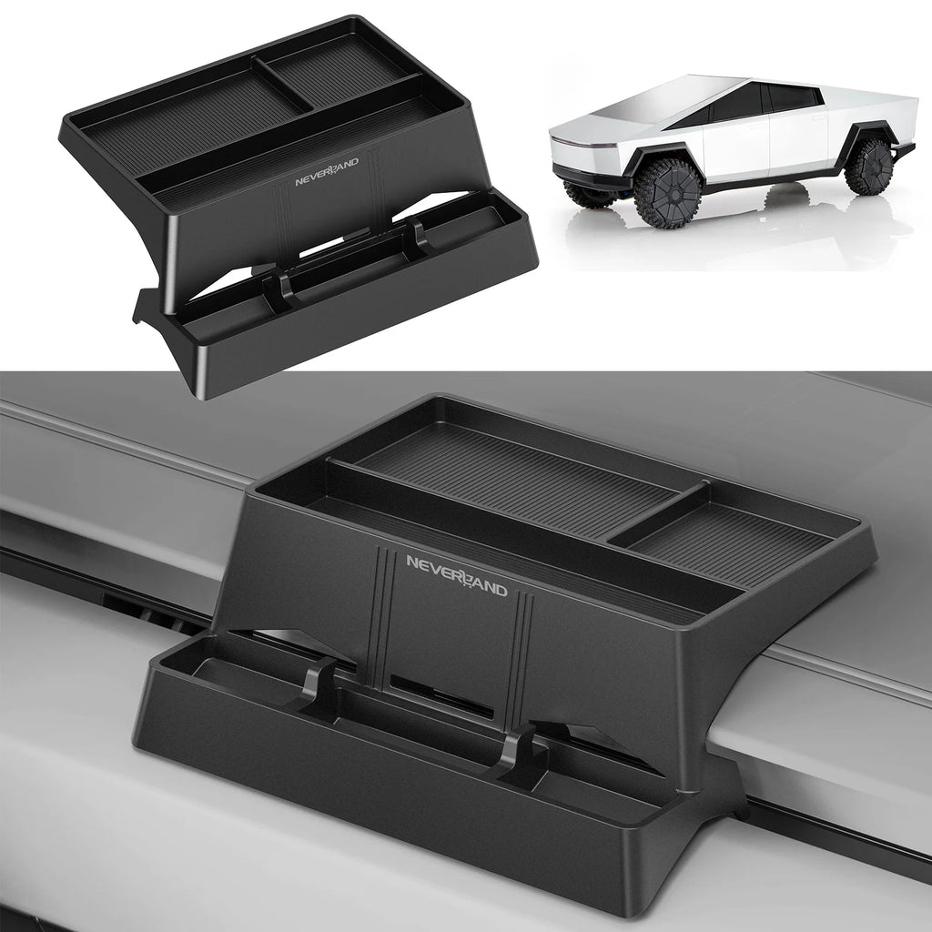 NEVERLAND Center Console Organizer, Behind Screen Storage Box for Tesla Cybertruck, Phone Holder Truck Accessories