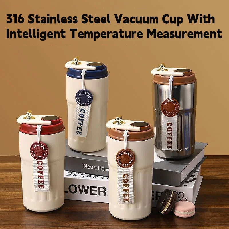 450ML 316 Stainless Steel Thermal Mug WithTemperature Display,Outdoor Vacuum Insulated Cup Cold & Hot Thermos Water Bottle ﻿