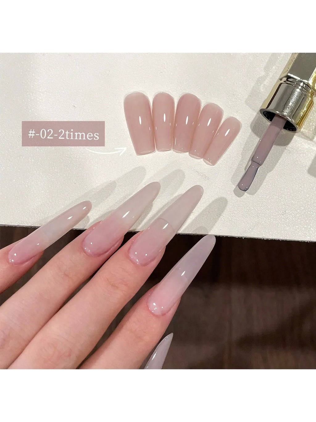 XEIJAYI 1Pc 15ML Ice Skin Nude Nail Polish Gel, 2025 New Popular Jade Creamy Transparent Nude Jelly Gel