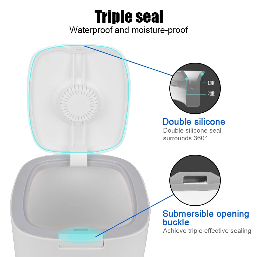 Moisture-proof Kitchen Nano Buckets Large Capacity Insect-proof Sealed Rice Bucket Rice Box Grain Pet Food Storage Container