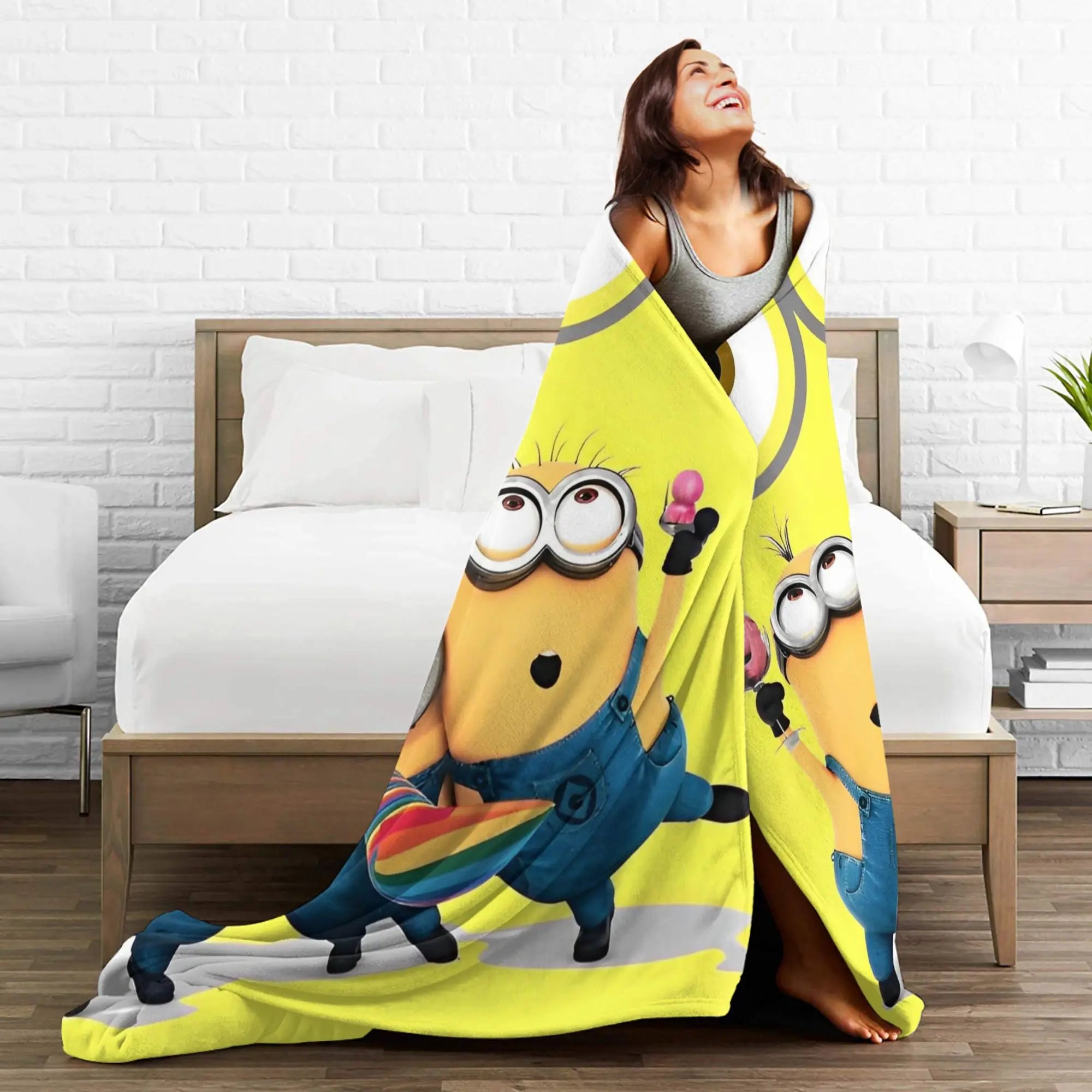Kevin Dave  Wool Blankets Comedy Cartoon  Awesome Throw Blankets for Home 150*125cm Bedspread