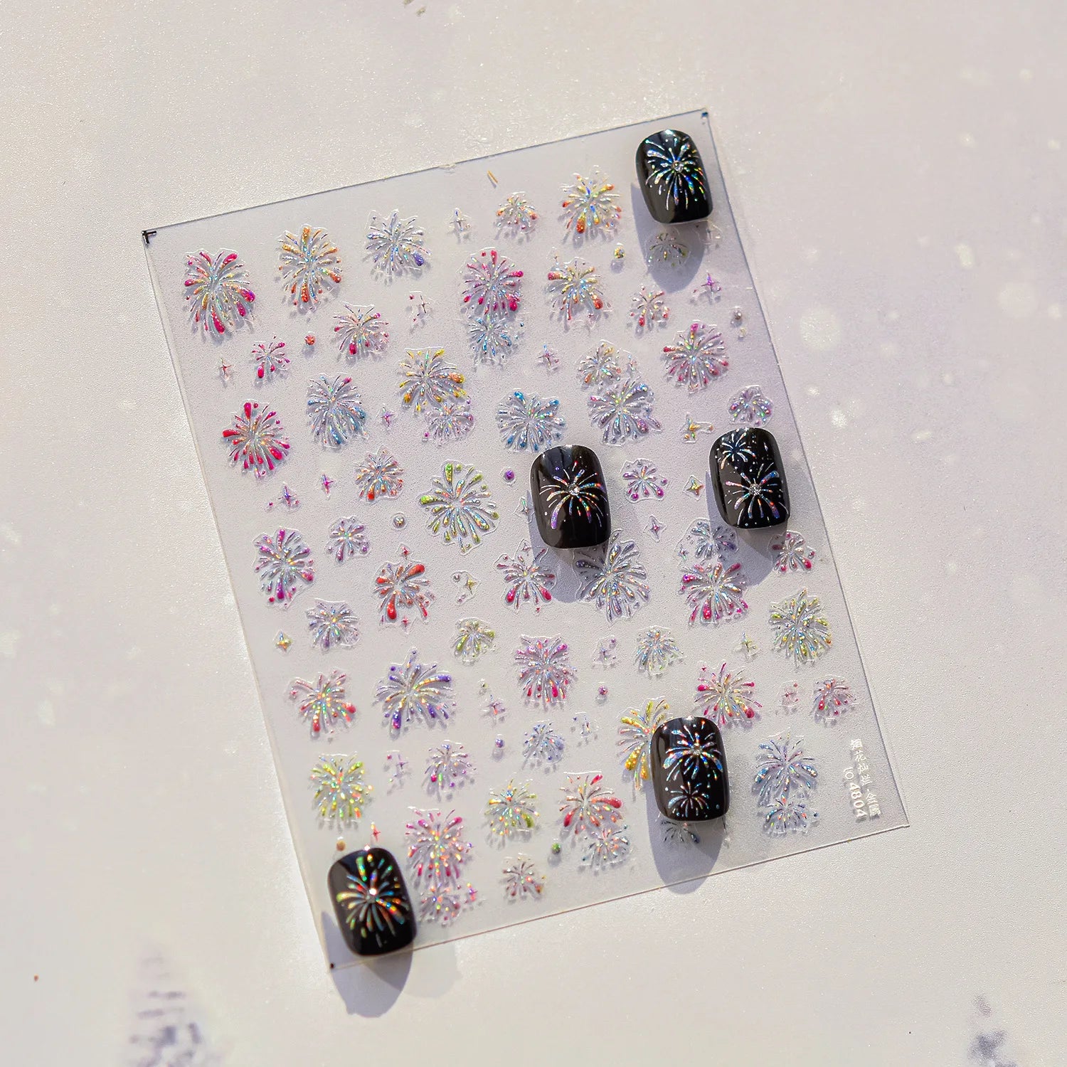 2pcs 5D Kawaii Plum Blossom Nail Stickers Fashion Chinese Flower Nail Art Decoration Self-Adhesive Decals DIY Slider Accessories
