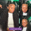 Curly 100% Human Hair Wigs 200 Density 13x6 Hd Lace Front Wigs 30 40 Inch Pre Pluck Brazilian Deep Wave Human Hair Wig For Women
