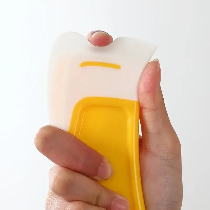 1/3 Silicone Tableware Cleaning Scraper Cleaning Spatula Cake Baking Scraper Pastry Small Tool Kitchen Cleaning Scraper