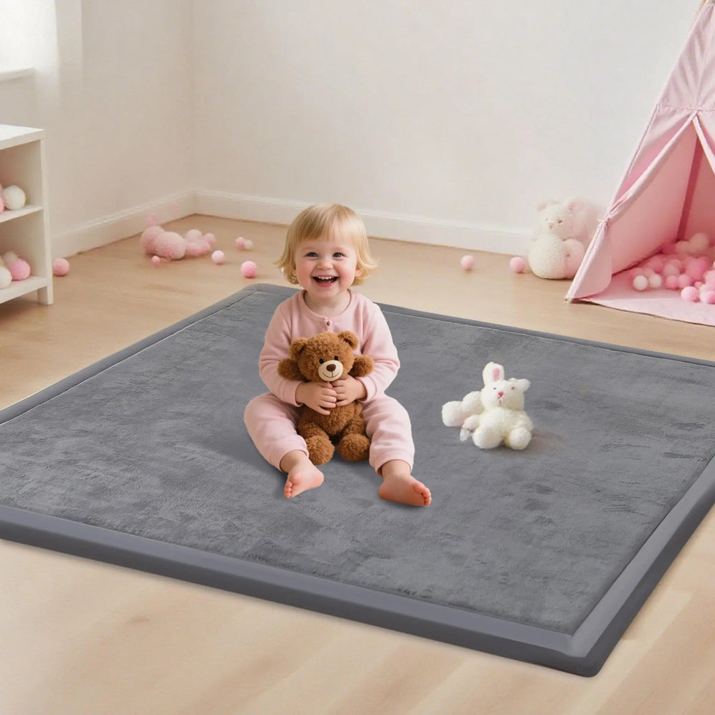 Large 1.2in Thick Baby Play Mat Tatami Style Non-Slip Carpet for Living Room Kids Baby Crawling Bedroom Floor Mats Soft Area Rug