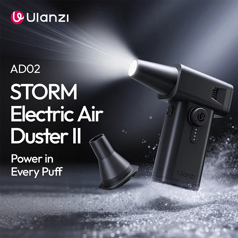 Ulanzi AD02 STORM Electric Air Duster II Photography Companion Home Cleaning Assistant Camping Must-Have Studio Livestreaming