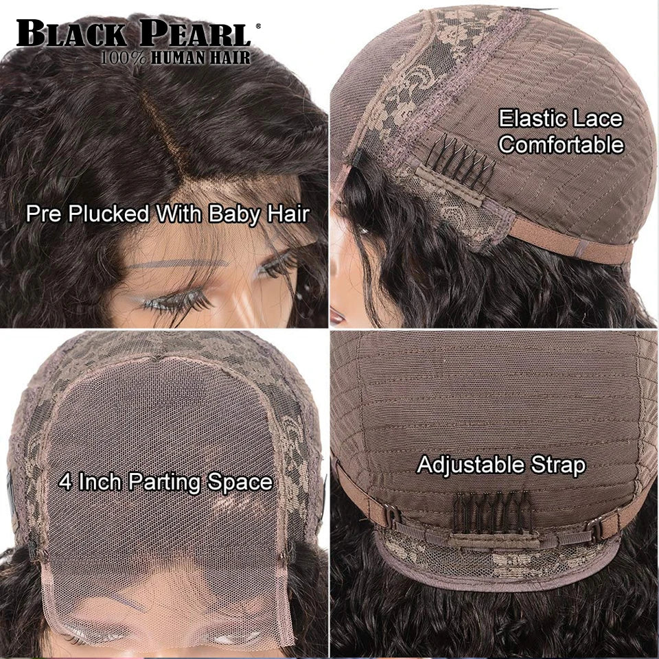 4X4 Transparent Lace Closure 14-28 inch Long Straight Brazilian Hair Wigs On Sale Pink Lace Front Wig Human Hair Wigs For Women