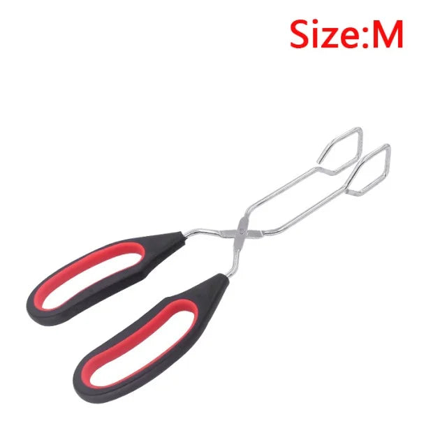 1/3pc Barbecue Scissor Tongs Long Handle Grilled Charcoal Food Tong  Multifunctional Food Clip Bread Metal BBQ Baking Clips