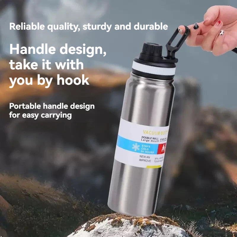 600/800/1000ML Stainless Steel Thermos Bottle Car Thermal Cup Vacuum Flask Keeps Cold and Heat Thermal Mug Sports Insulated Cup