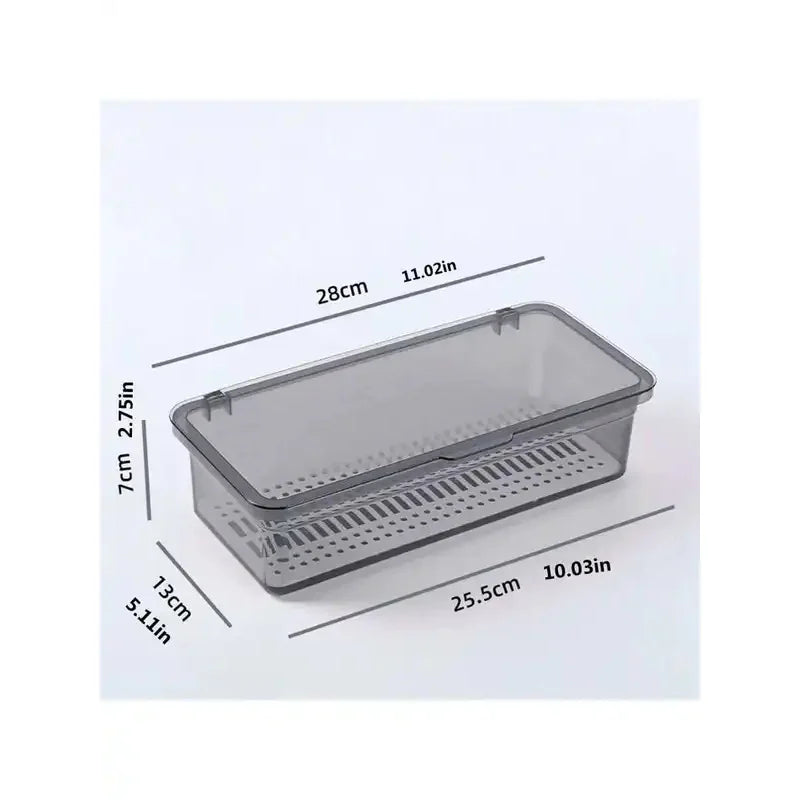 Dust-proof Plastic Storage Box Transparent With Lid Drainage Chopstick Cage Drawer Organizers Jewelry Makeup Organizer Storage
