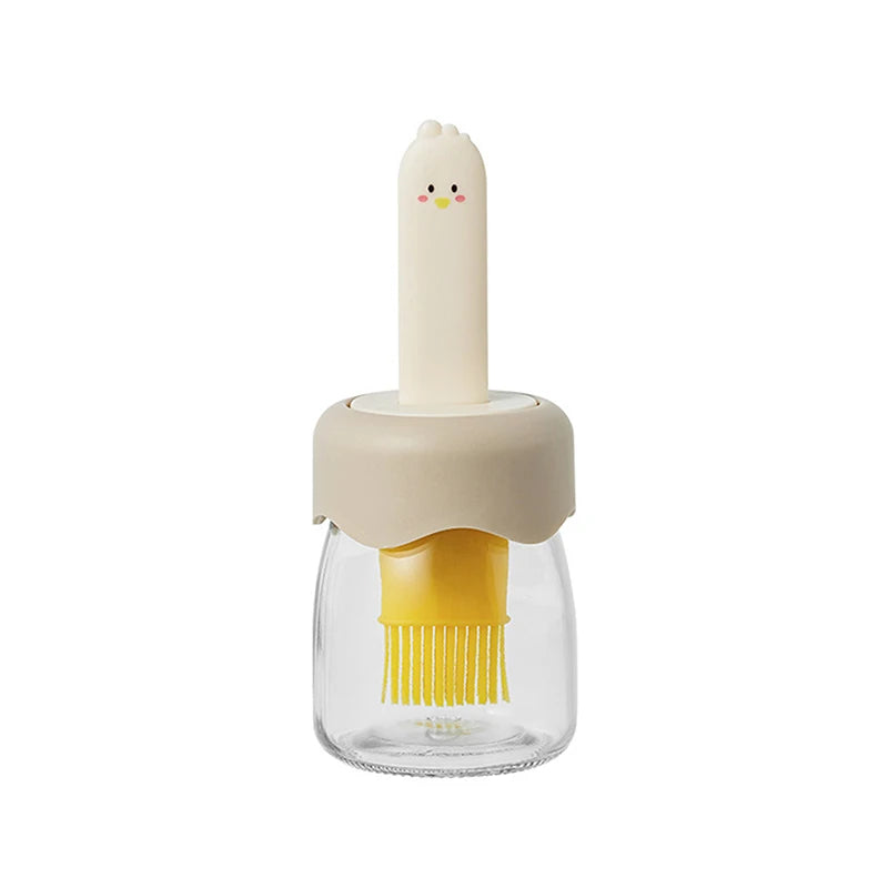 【Nice】Silicone Brush Oil Bottle Cooking BBQ Kitchen Seasoning Bottle Set Oil Brush BBQ Brush Heat-resistant Outdoor BBQ Tool