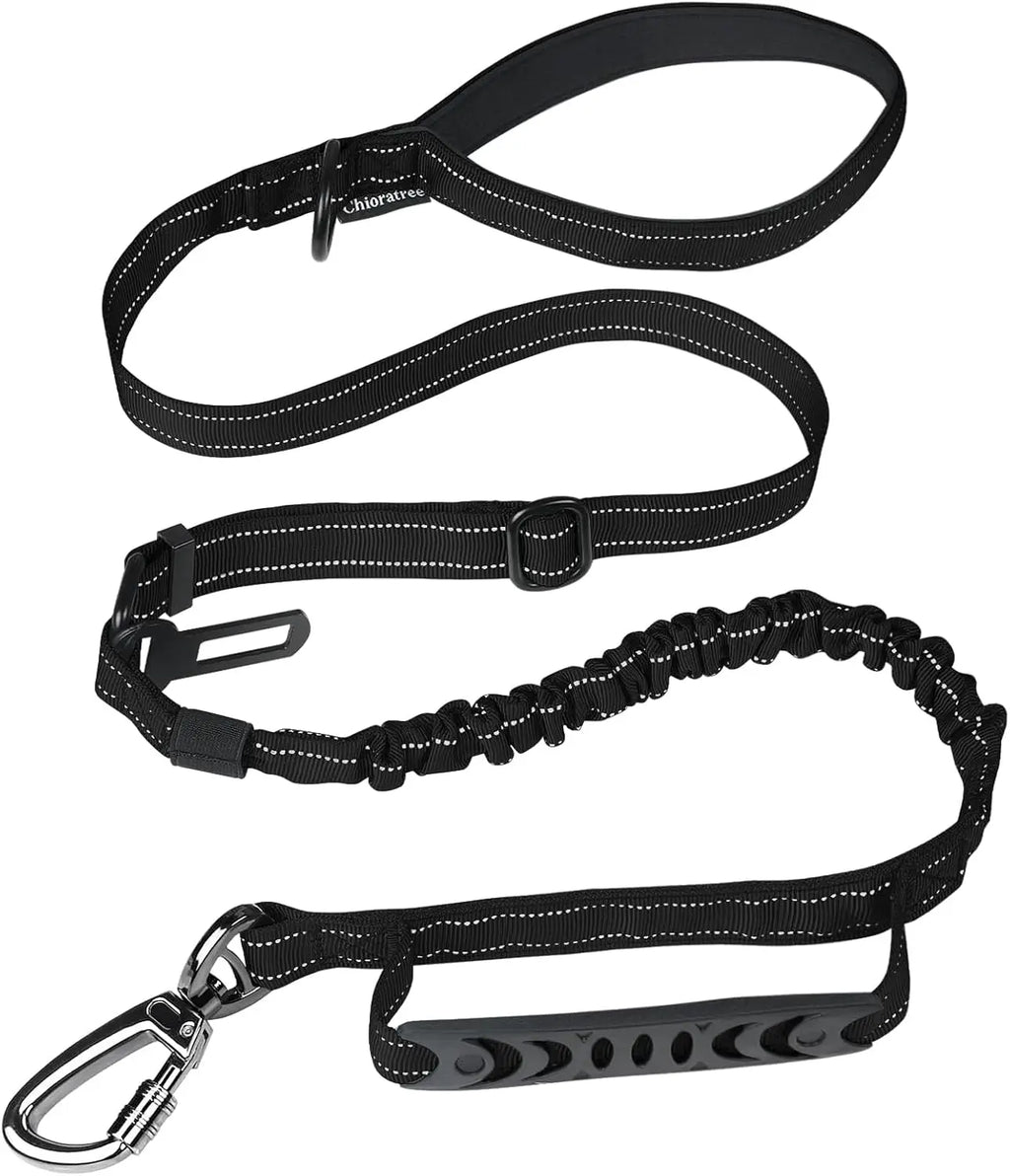 Tactical Dog Leash Reflective Dog Training Leash,Adjustable Heavy Duty Dog  Leashes with Car Seat Belt for Medium Large Dogs