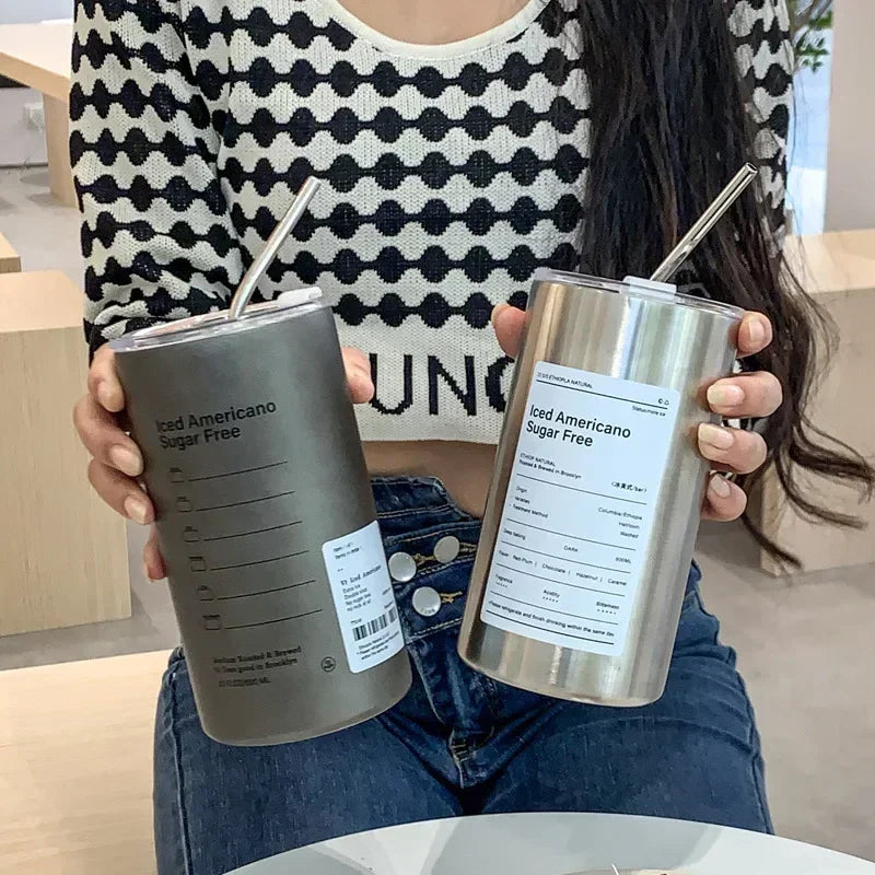 320/600ml Stainless Steel Coffee Mug Thermoses Double Wall Vacuum Flask Insulated Cup Portable Mugs Coffee Cups Water Bottles
