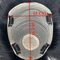 Short Real Human Hair Toupee with 4 Clips for Men's Baldness Prosthetic Wig Male Hair Replacement System Piece