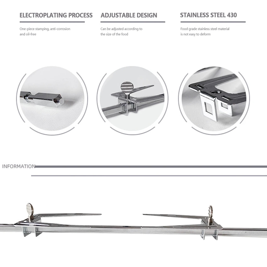 Electric BBQ Rotisserie Grill Rod 1.5V D Size Barbecue Rotisserie Rotator Motor Durable Electric BBQ Rotisserie Grill Rod