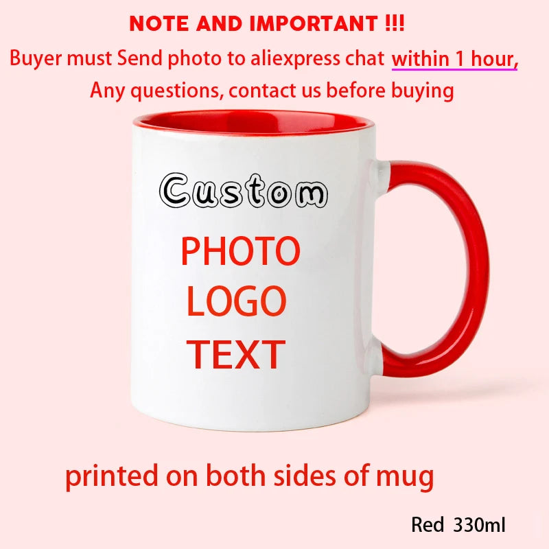 Personalized Photo Mug, Customize Family, Kids,Lovers,Logo, Text, Dog, Cat ,photos Mugs, Tea Milk Cup, Mother's Day Gift