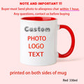 Personalized Photo Mug, Customize Family, Kids,Lovers,Logo, Text, Dog, Cat ,photos Mugs, Tea Milk Cup, Mother's Day Gift