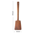 34cm Solid Wood Cooking Spatula Turners Long Handle Shovel Non-Stick Stir Fry Spatula Fried Egg Leak Shovel Kitchen Accessories