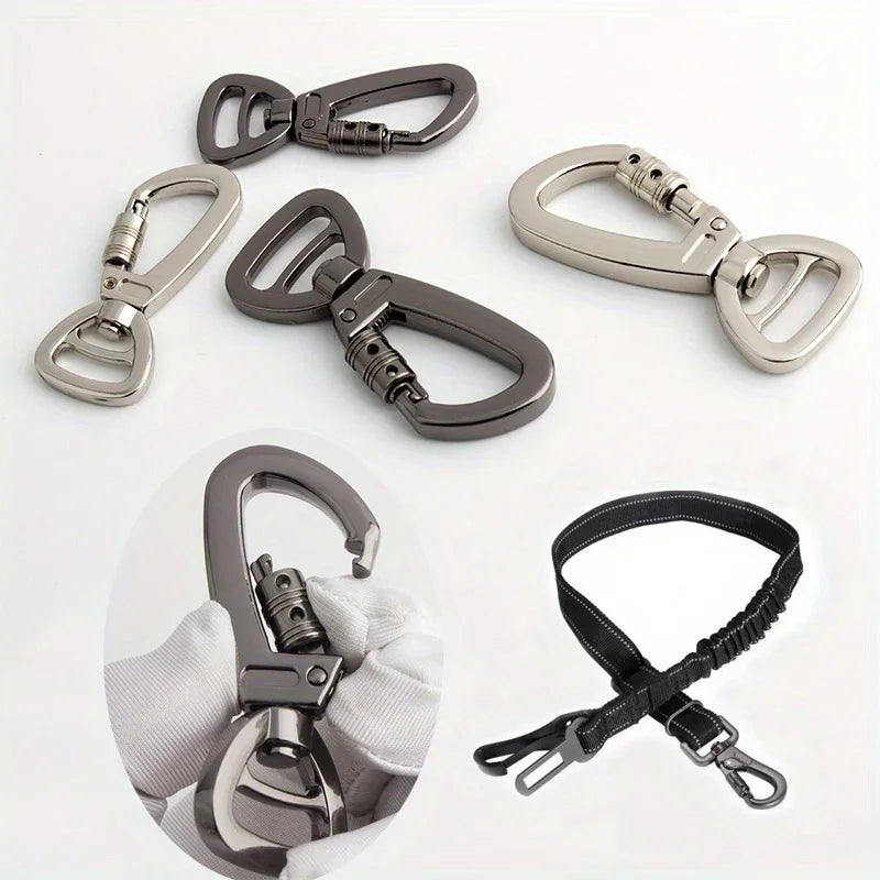 2PCS 16mm/21mm/26mm keychain lobster clasp metal luggage accessories 360° rotating outdoor carabiner dog leash metal spring hook